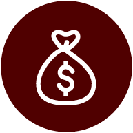 icon depicting bag of money